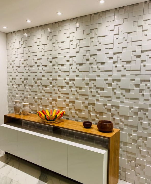 Modelo Mosaico instalado em parede